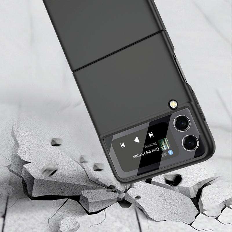 For Samsung Galaxy Z Flip3 5G GKK Integrated Ultra-thin Full Coverage Phone Flip Case(Black)