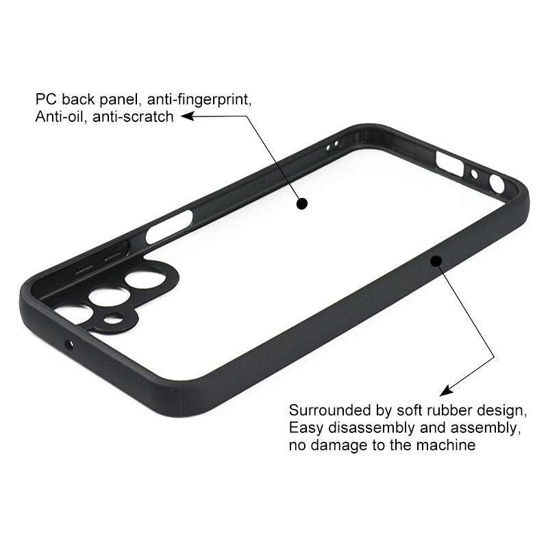 For Samsung Galaxy A24 4G Frosted TPU + Transparent PC Phone Case(Black)
