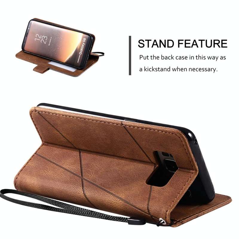 For Samsung Galaxy S8 Skin Feel Splicing Horizontal Flip Leather Case with Holder & Card Slots & ...