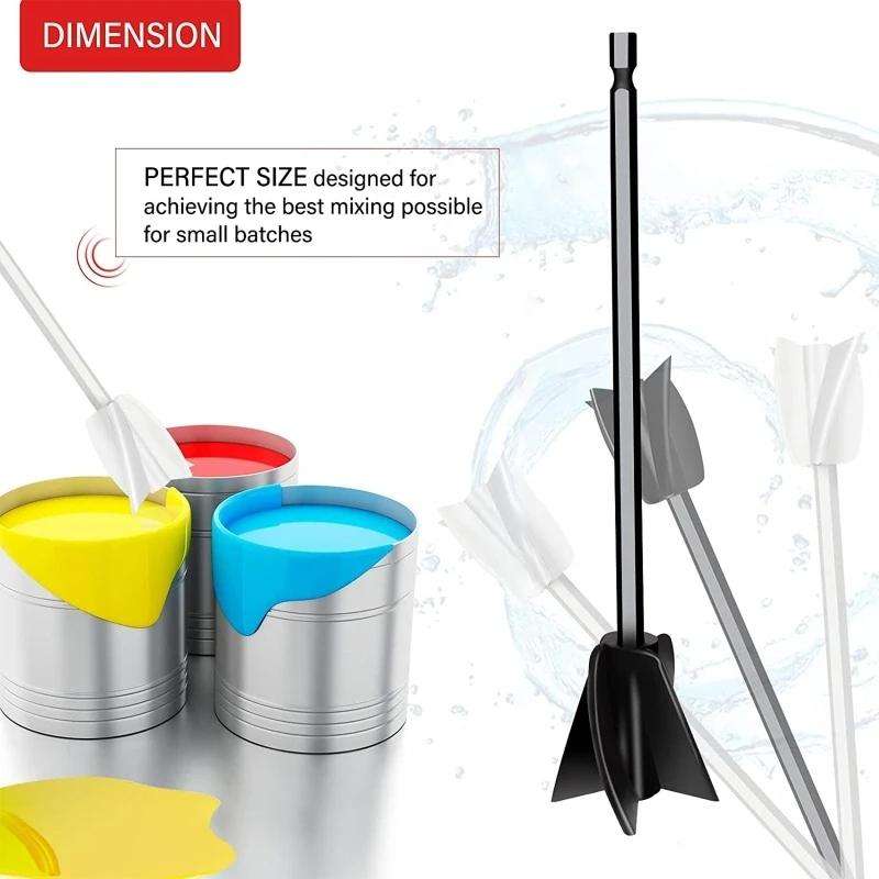 Paint and Resin Epoxy Mixer Paddle Attachment for Drill(White)