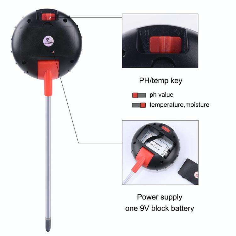 Five-In-One Soil Meter PH Humidity Temperature Photometry Detector PH Photometry Multifunctional ...