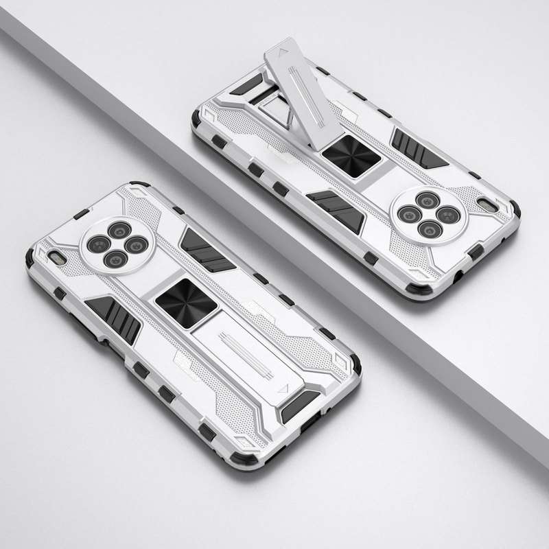For Huawei nova 8i Supersonic PC + TPU Shock-proof Protective Case with Holder(Silver)