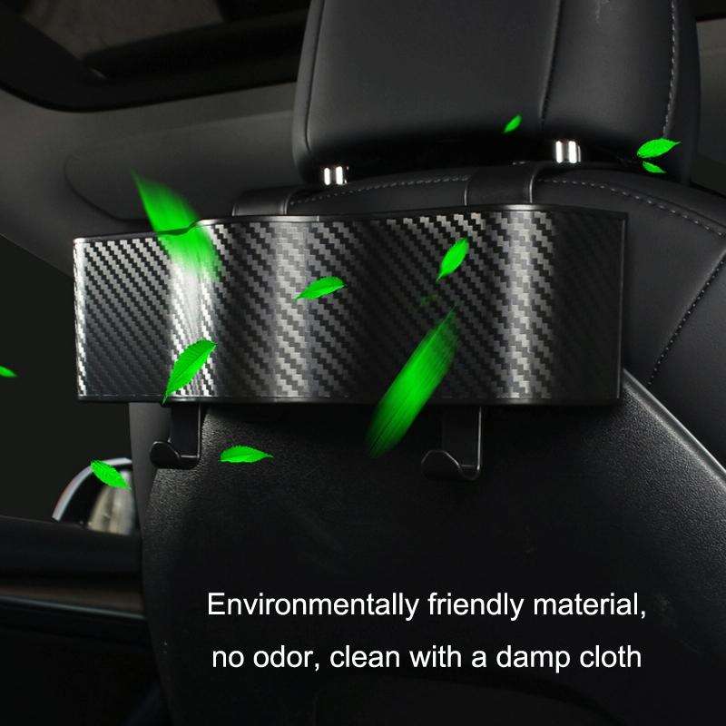 Car Seat Back Storage Box Rear Hanging Cup Holder(Black)