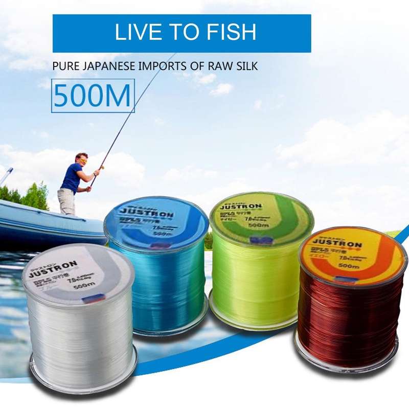 6.0# 0.40mm 15.5kg Tension 500m Extra Strong Imported Raw Silk Nylon Fishing Line(Wine Red)