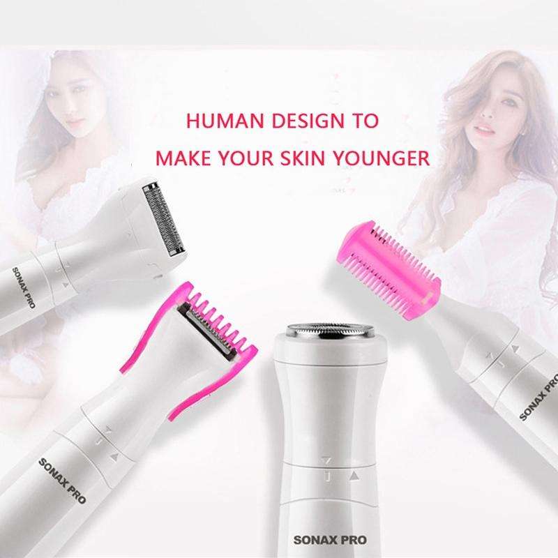 SONAX PRO SN-8933 4 In 1 Electric Women Shaver Multi-Function USB Charge Scraping Knife Hair Remo...