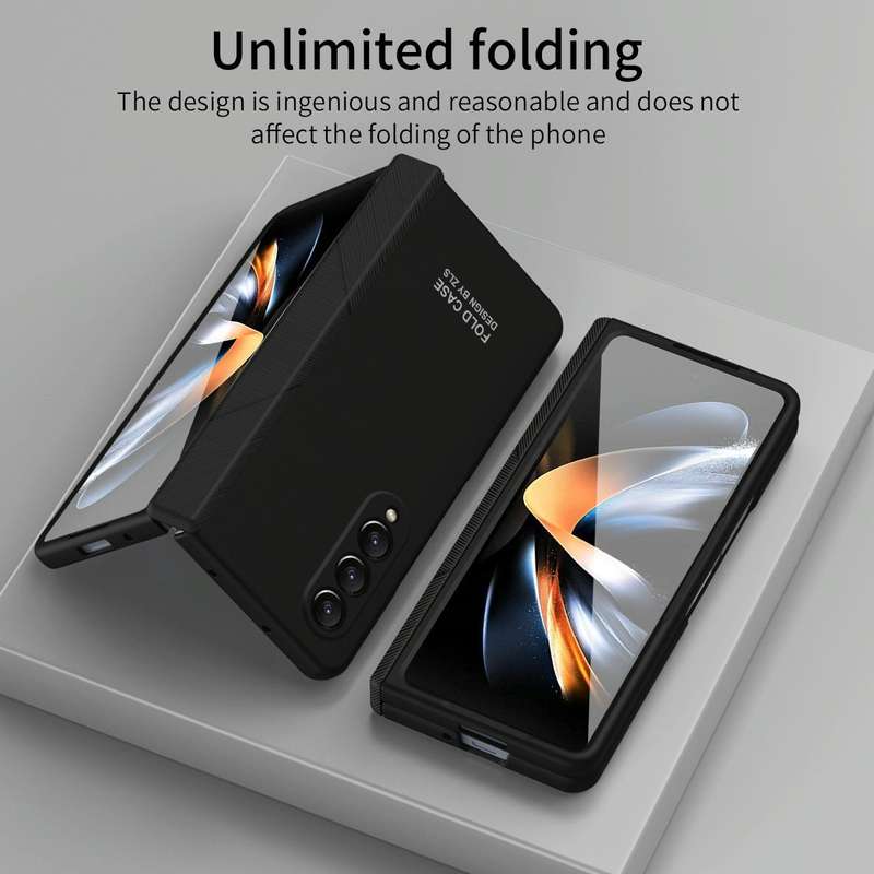 For Samsung Galaxy Z Fold4 5G Extraordinary Series Hinged Folding Full Phone Case with Pen Slot &...