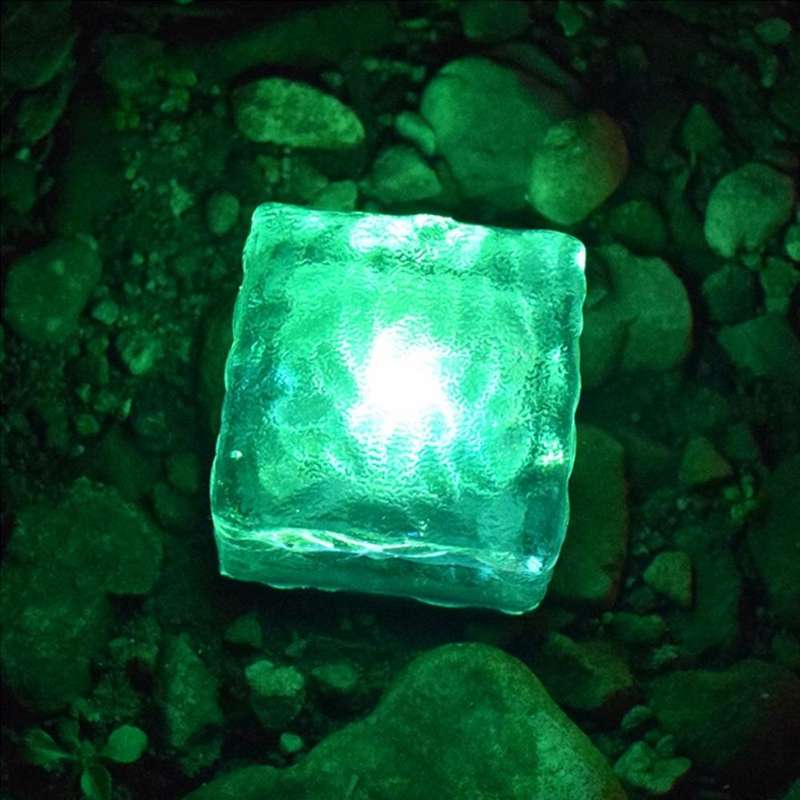 Solar Powered Square Tempered Glass Outdoor LED Buried Light Garden Decoration Lamp IP55 Waterpro...