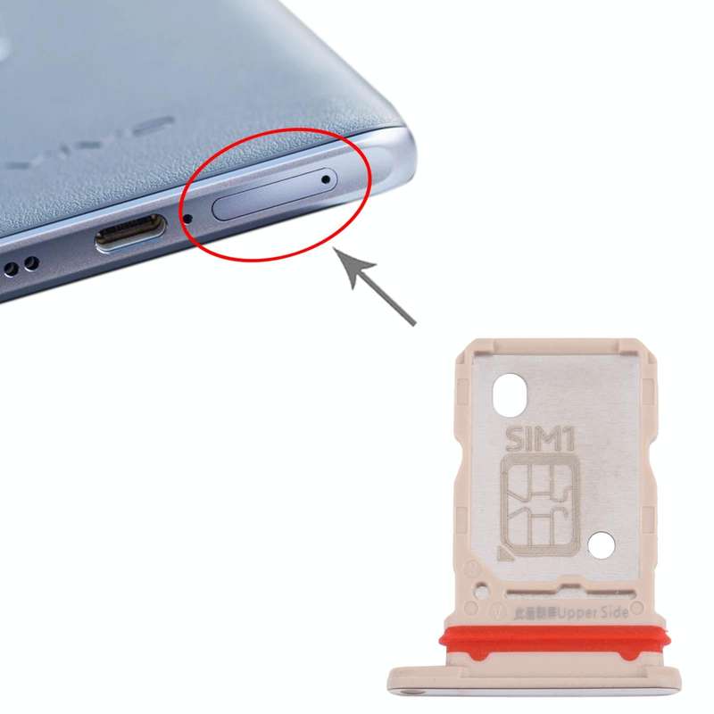 For vivo X60 Pro+ V2056A SIM Card Tray + SIM Card Tray (Gold)