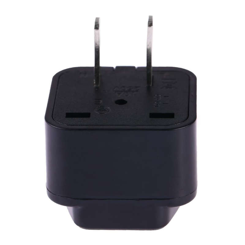 Portable Universal Socket to US Plug Power Adapter Travel Charger (Black)