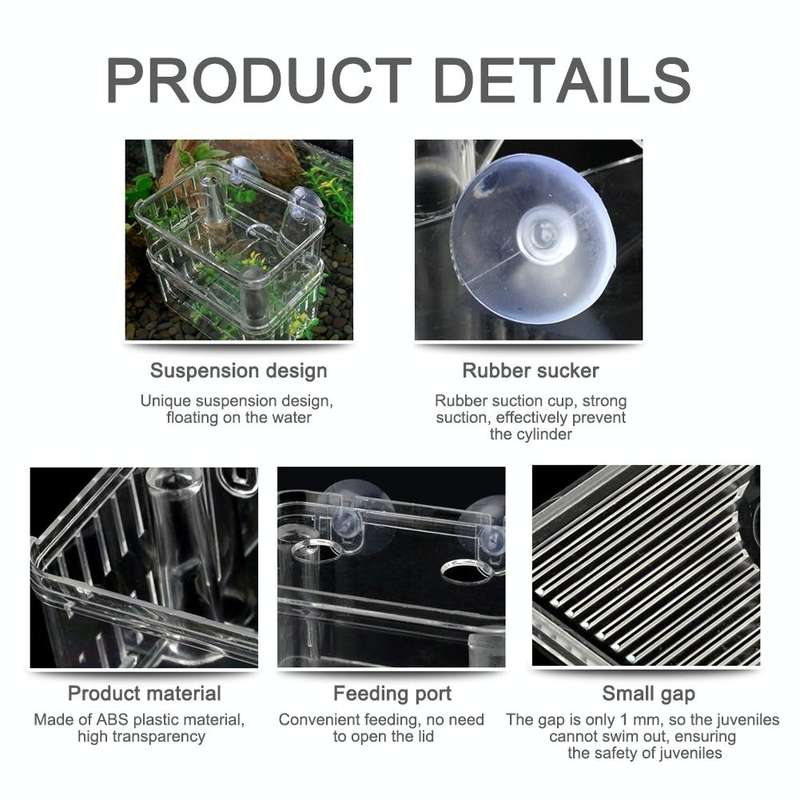 Small Peacock Fish Double Layer Transparent Breeding Isolation Box Aquarium Breeding Box