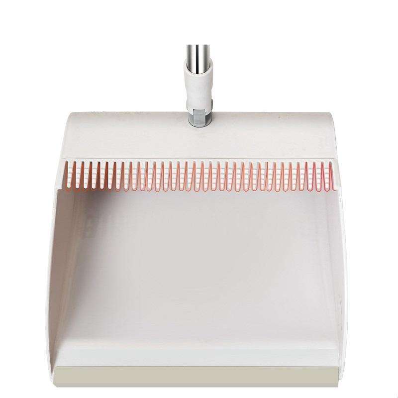 Household Folding Standing Rotatable Broom And Dustpan Set Combination(White)