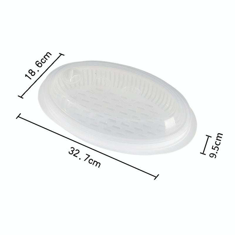 Microwave Fish Steamer With Lid Preserved Steamed Fish Plate
