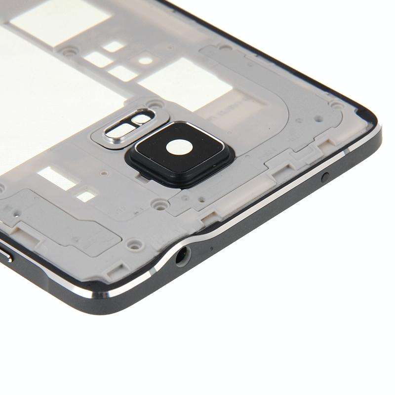For Galaxy Note 4 / N910F Middle Frame Bezel Back Plate Housing Camera Lens Panel  (Black)