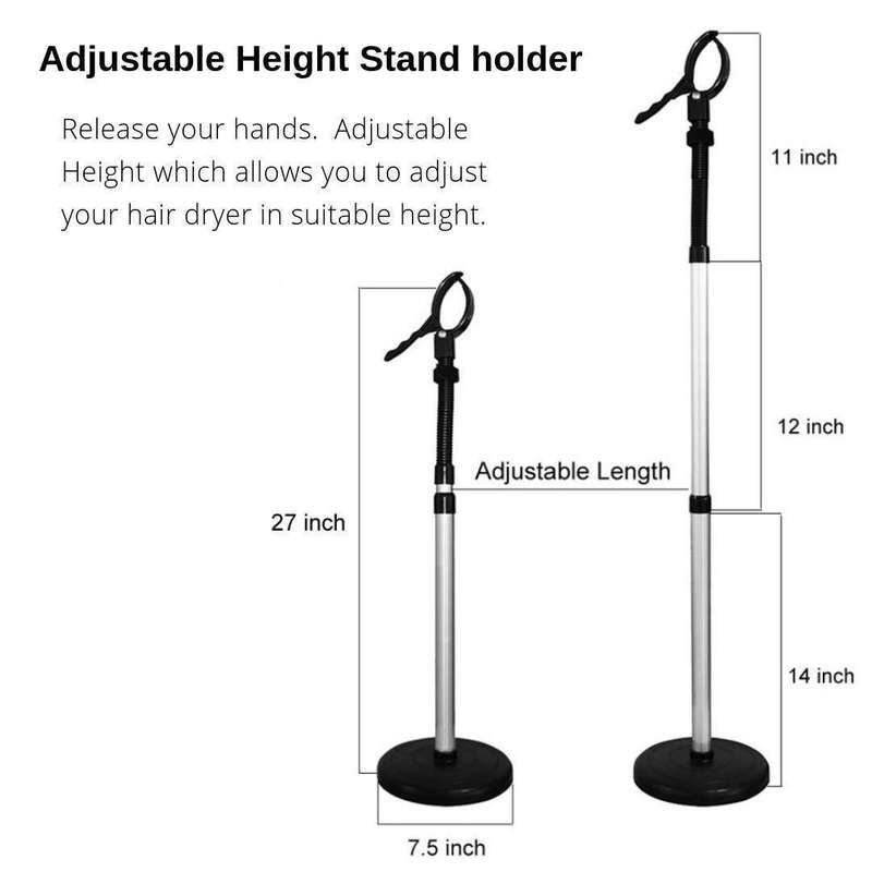 Stainless Steel Hair Dryer Storage Bracket Lazy Hair Dryer Hairdressing Bracket(Landing Models)