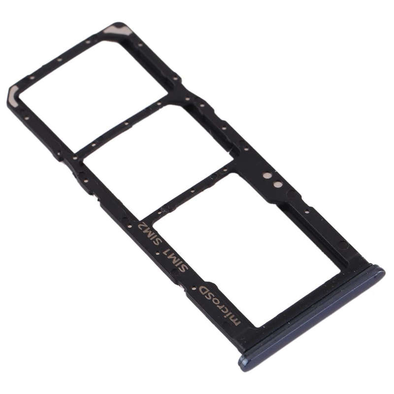 For Galaxy A70 SIM Card Tray + SIM Card Tray + Micro SD Card Tray (Black)