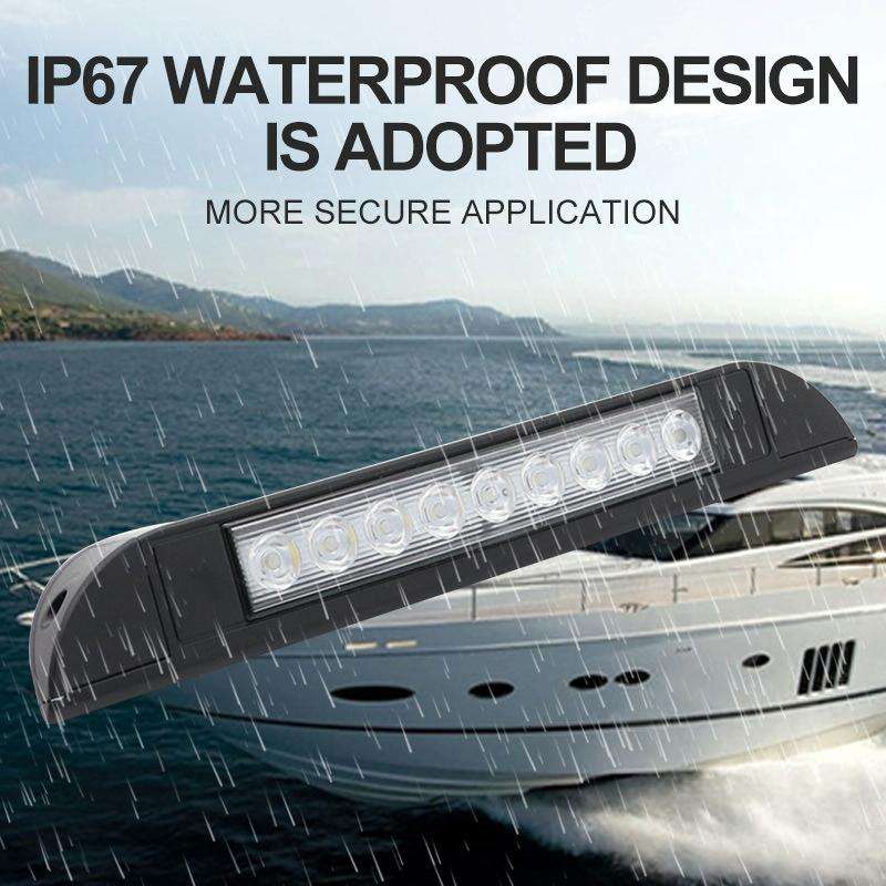 RV / Yacht Awning LED Strip Light DC12-28V with 9 LEDs Lamp Beads (White)