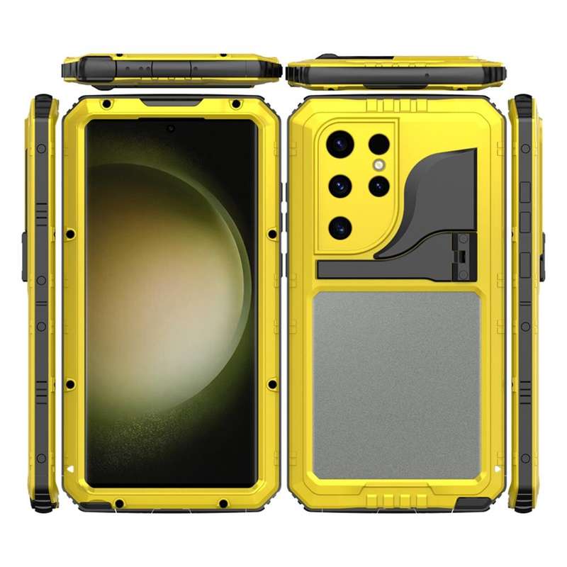 For Samsung Galaxy S23 Ultra 5G RedPepper Wolf 360 Full Body Rugged IP68 Waterproof Phone Case(Ye...