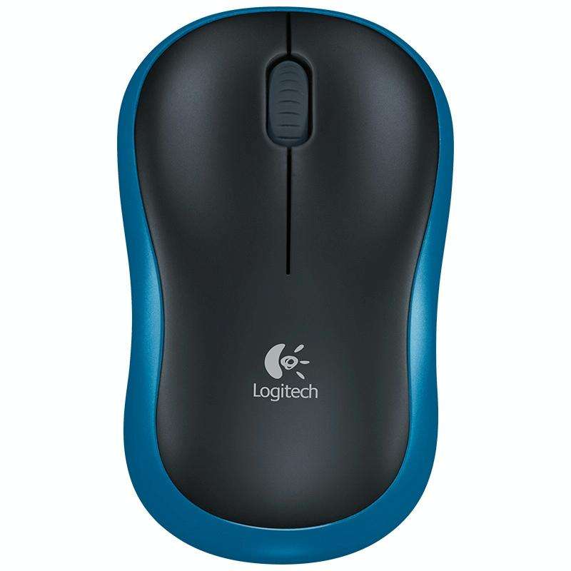 Logitech M185 2.4GHz 3-keys 1000DPI Wireless Optical Mouse, Wireless Range: 10m (Blue)