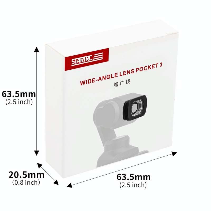 For DJI OSMO Pocket 3 STARTRC Drone Wide-Angle Lens Filter (Black)