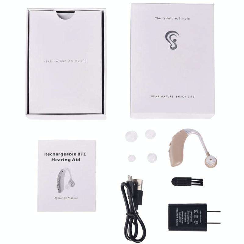G25 Bluetooth Hearing Aid Elderly Sound Amplifier Sound Collector, Colour: US Plug(Skin Color)
