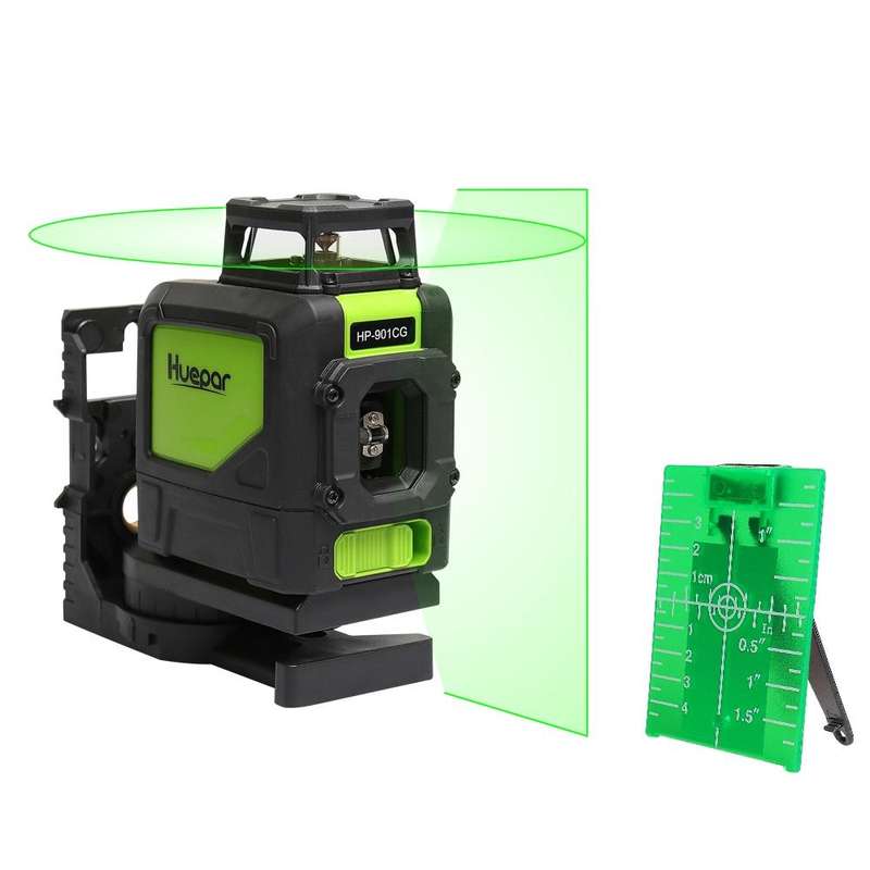901CG H360 Degrees / V130 Degrees Laser Level Covering Walls and Floors 5 Line Green Beam IP54 Wa...