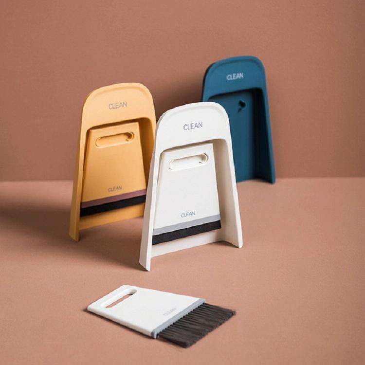 Mini Broom and Dustpan Combination Set Household Soft Fur Small Broom Desktop Cleaning Brush Wipe...