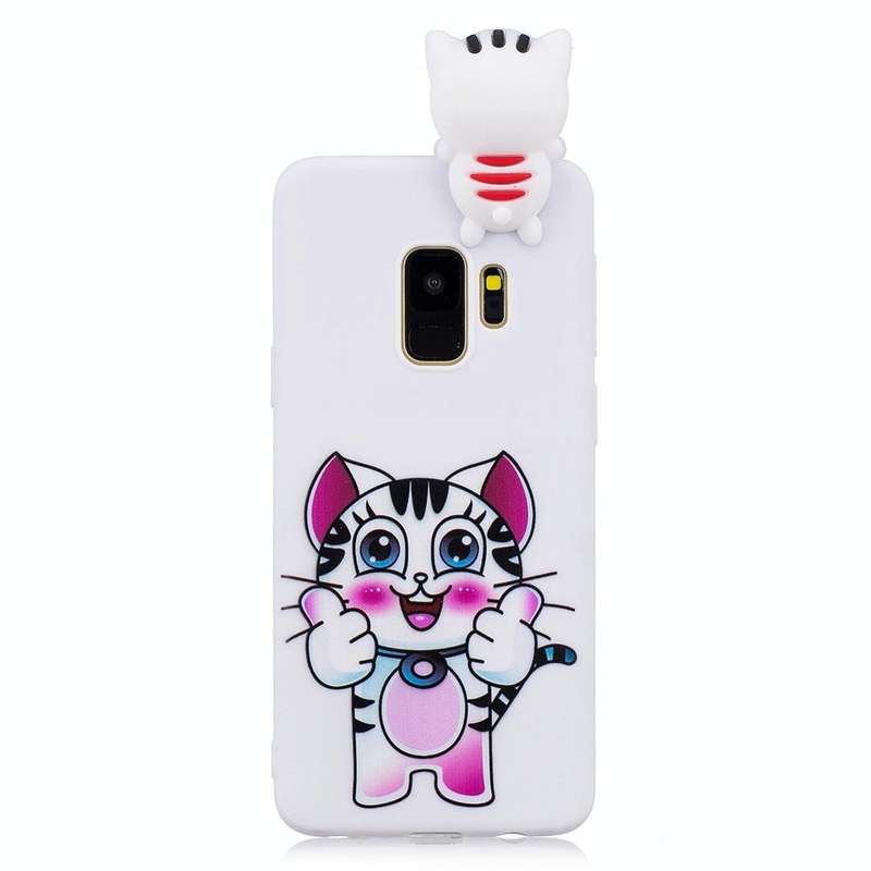 For Galaxy S9 Shockproof Cartoon TPU Protective Case(Cat)