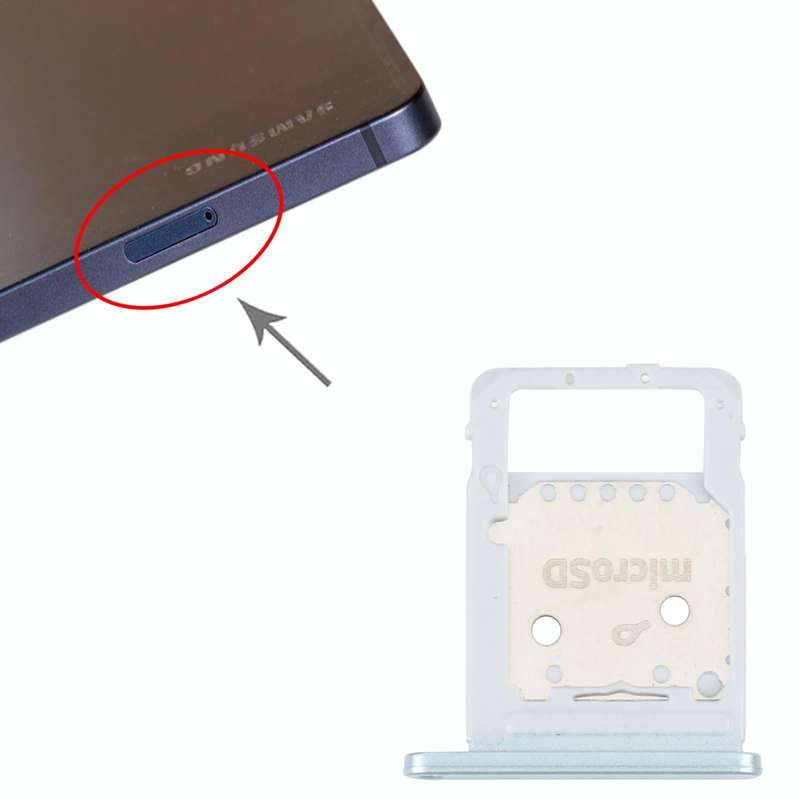 For Samsung Galaxy Tab S7 FE SM-T736 SIM Card Tray + Micro SD Card Tray (Blue)