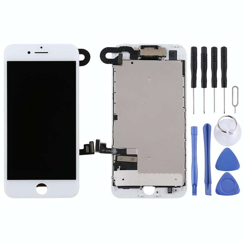 TFT LCD Screen for iPhone 7 with Digitizer Full Assembly include Front Camera (White)