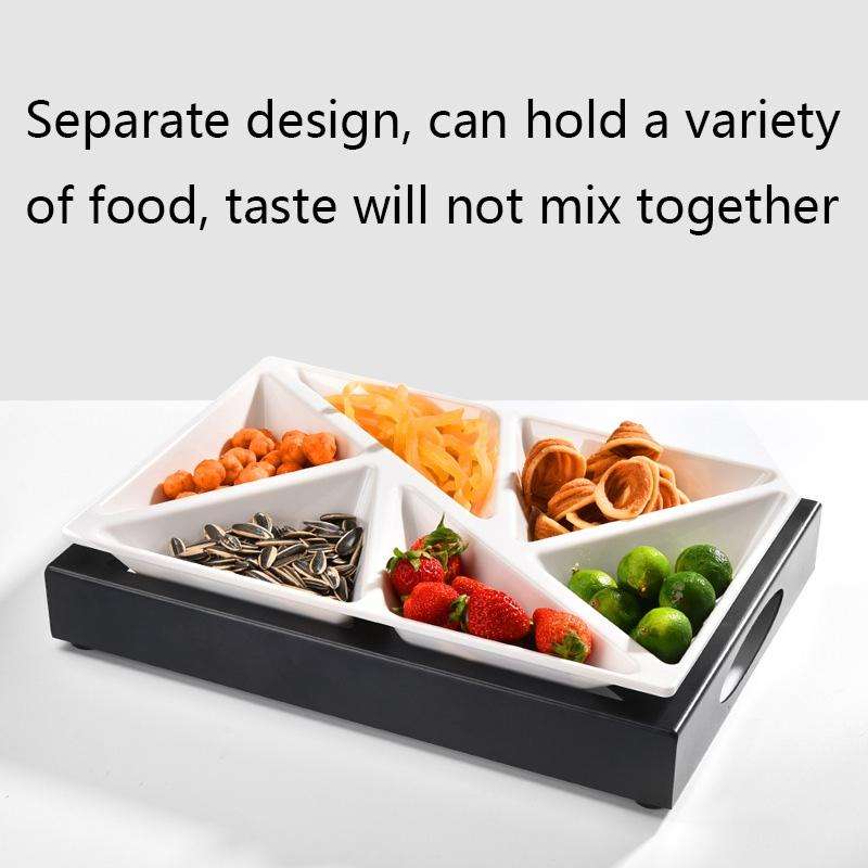 6 In 1 Multifunctional Compartmental Fruit Tray, Style: White