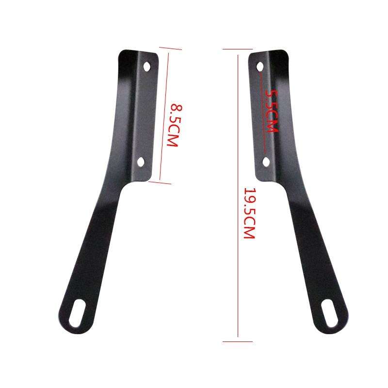 5-7 Inch Retro Motorcycle Windshield Universal Modified Windshield(Black)