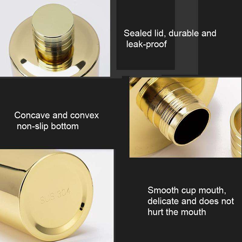 500ml Outdoor Wine Pot 304 Stainless Steel Cylindrical Hip Flask, Color: Frosted Surface