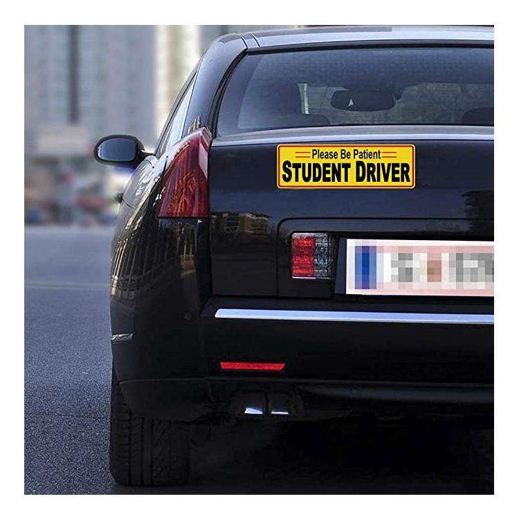 2 PCS STUDENT DRIVER Novice Car Sticker Magnetic Reflective Car Sticker 25 x 8 cm(Type B)