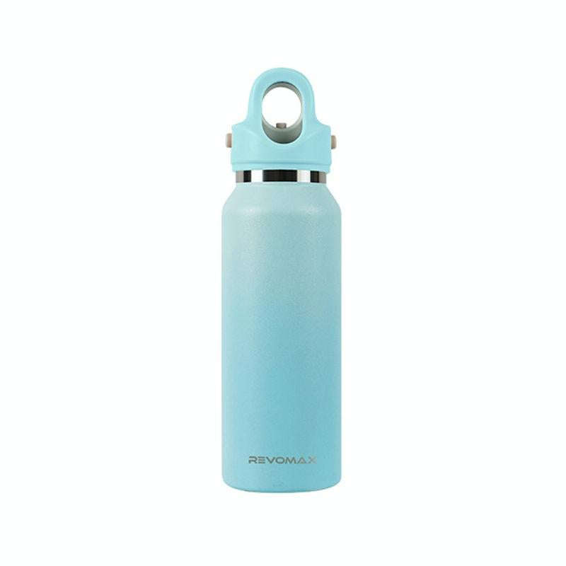 REVOMAX Stainless Steel Vacuum Flask Outdoor Car Vacuum Flask, Capacity 365ml (Bubble Blue)
