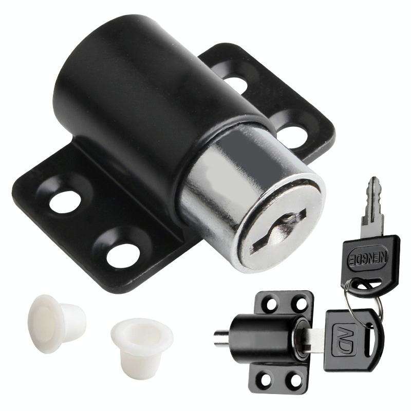 Door And Window Limit Lock Sliding Door Retainer Child Safety Lock, Color: Black No Screw