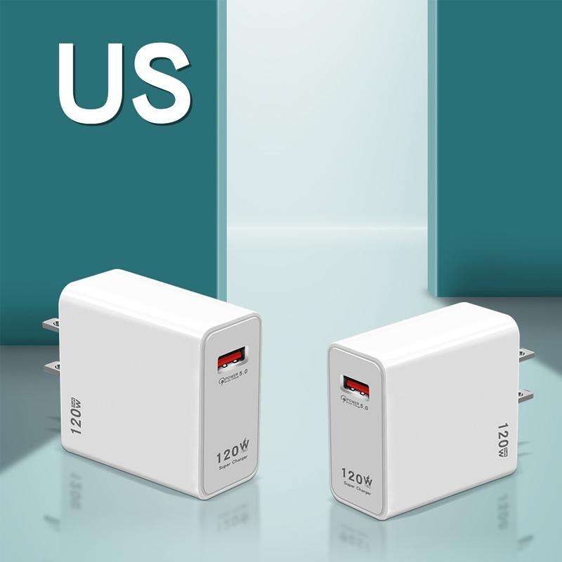 120W USB Super Fast Charging Charger Suitable for Xiaomi 12 / 12 Pro and Huawei / vivo, Plug Size...