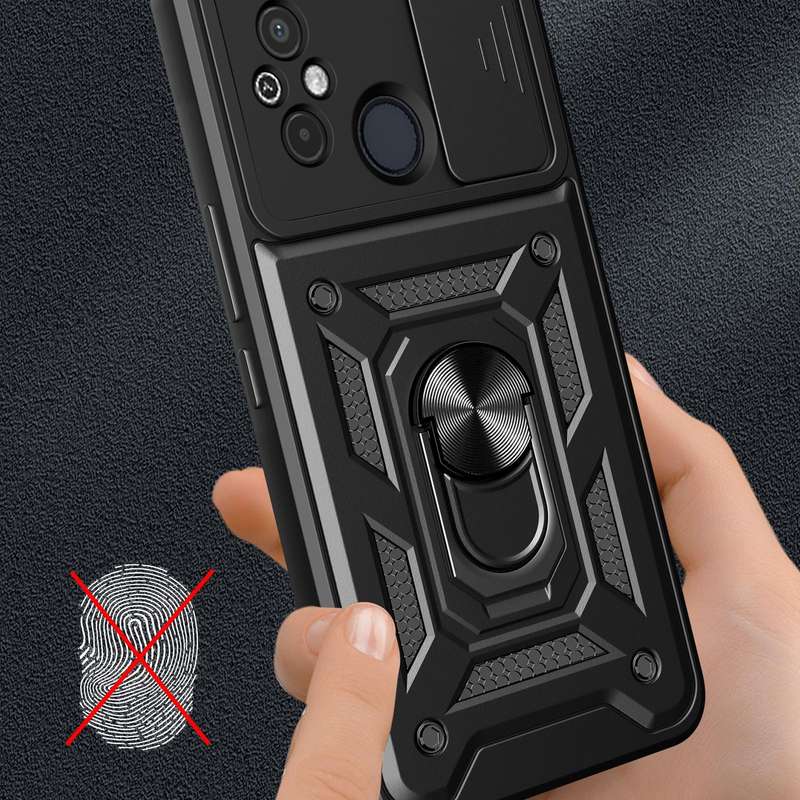 For Xiaomi Redmi 12 4G Sliding Camera Cover Design TPU Hybrid PC Phone Case(Silver)