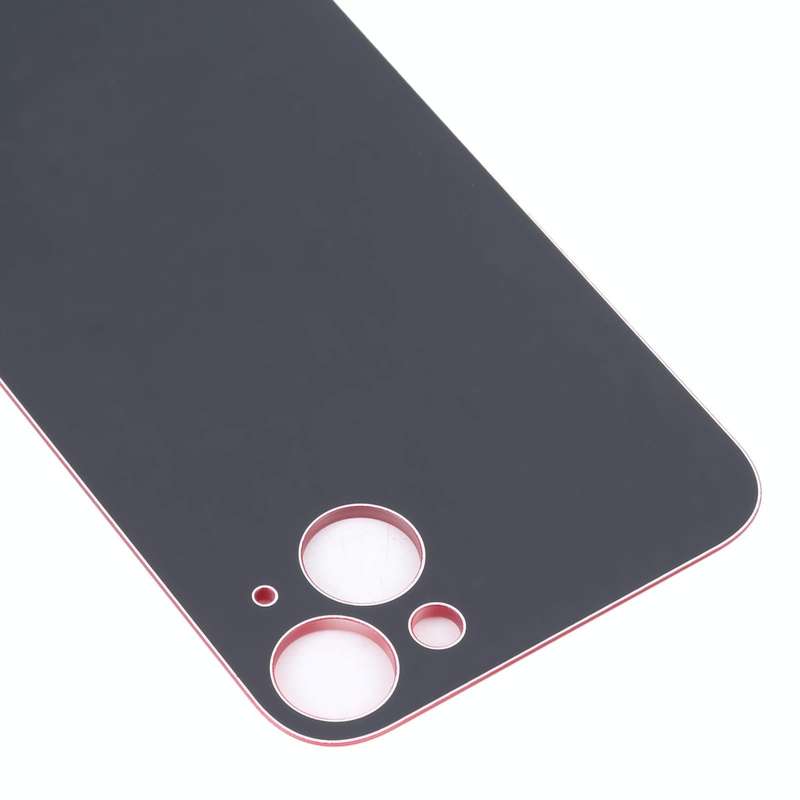For iPhone 14 Plus Easy Replacement Big Camera Hole Glass Back Battery Cover(Red)
