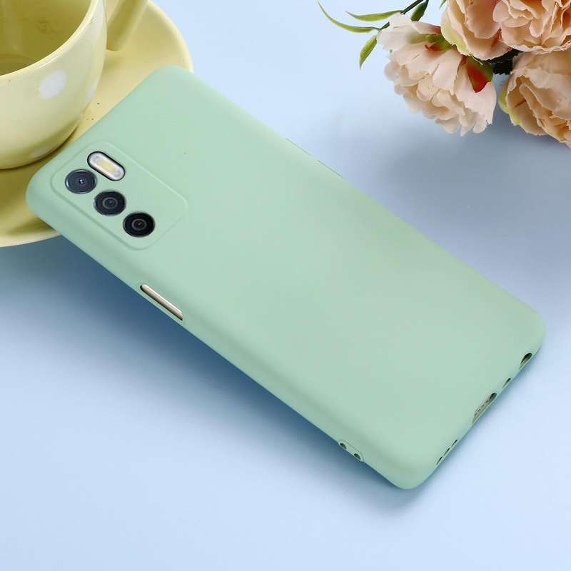 For OPPO A16 / A16S Foreign Version Solid Color Liquid Silicone Shockproof Full Coverage Protecti...
