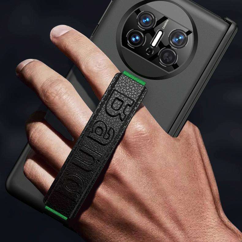 For Huawei Mate X3 GKK Magnetic Fold Hinge Phone Case with Wrist Strap(Dark Green)