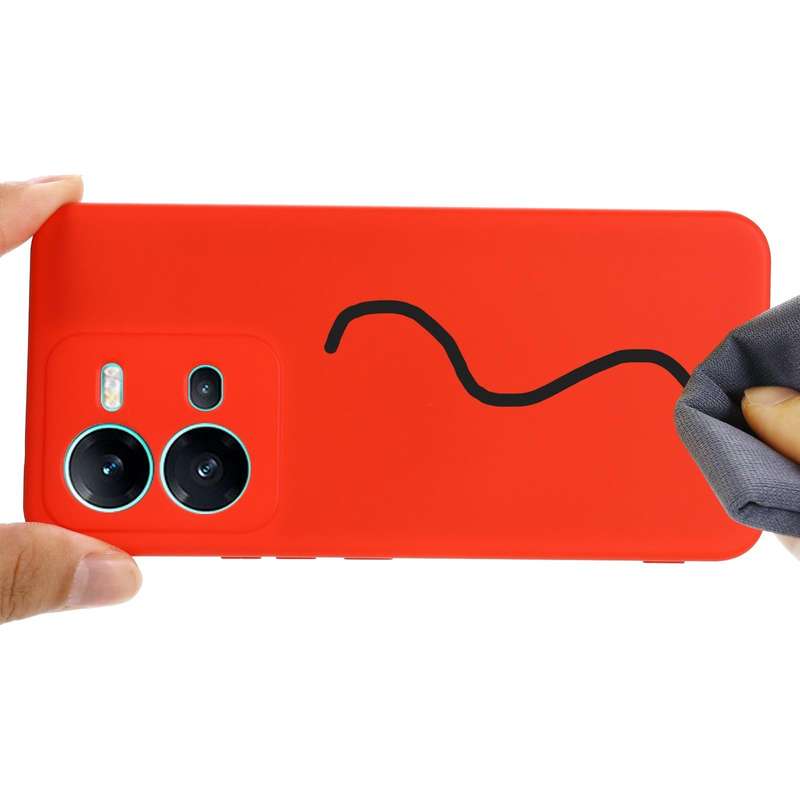 For vivo V25 5G / V25E 5G / X80 Lite Pure Color Liquid Silicone Shockproof Full Coverage Phone Ca...
