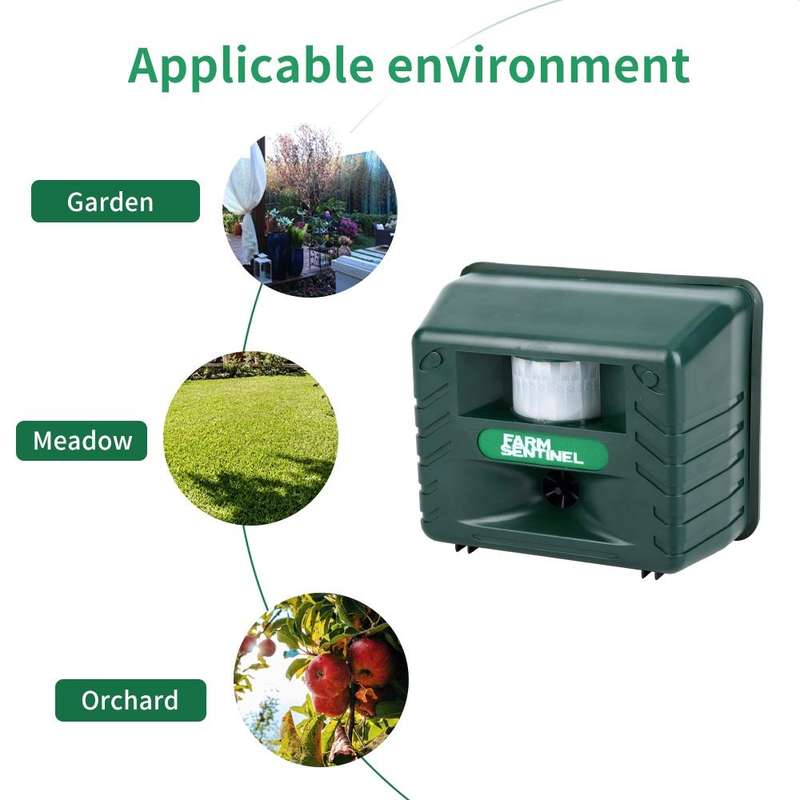 SK131 Garden Outdoor Ultrasonic Rat Repeller Snake Repelle Farm Animal Driving Device(UK Plug)