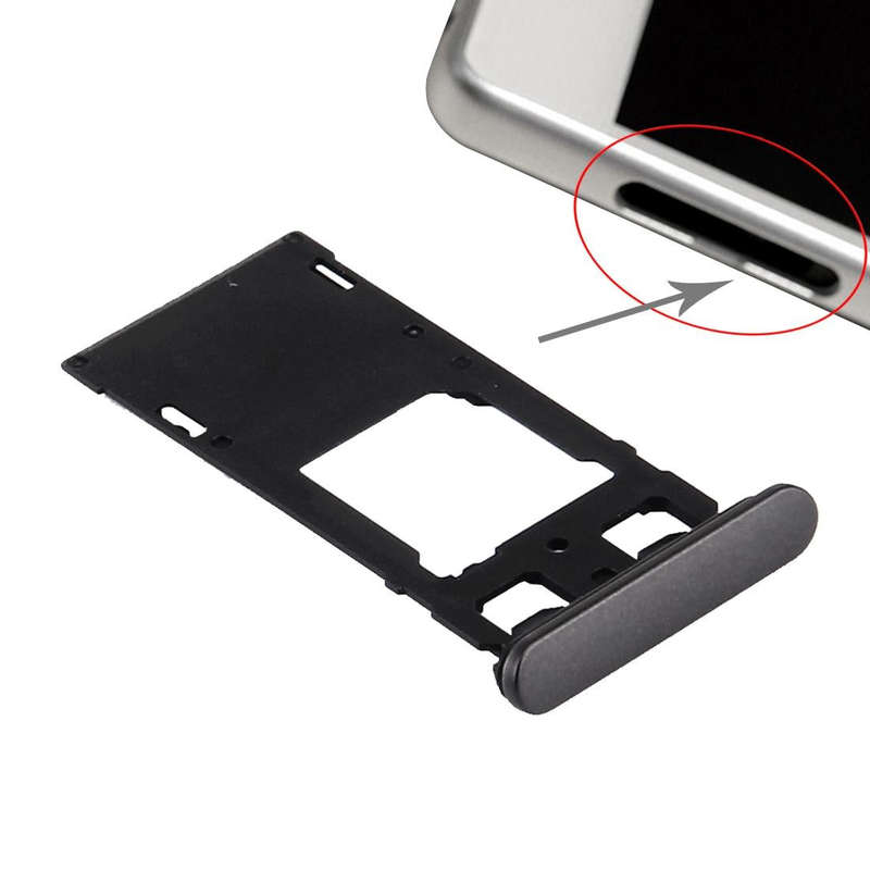 SIM Card Tray + Micro SD / SIM Card Tray + Card Slot Port Dust Plug for Sony Xperia X (Dual SIM V...