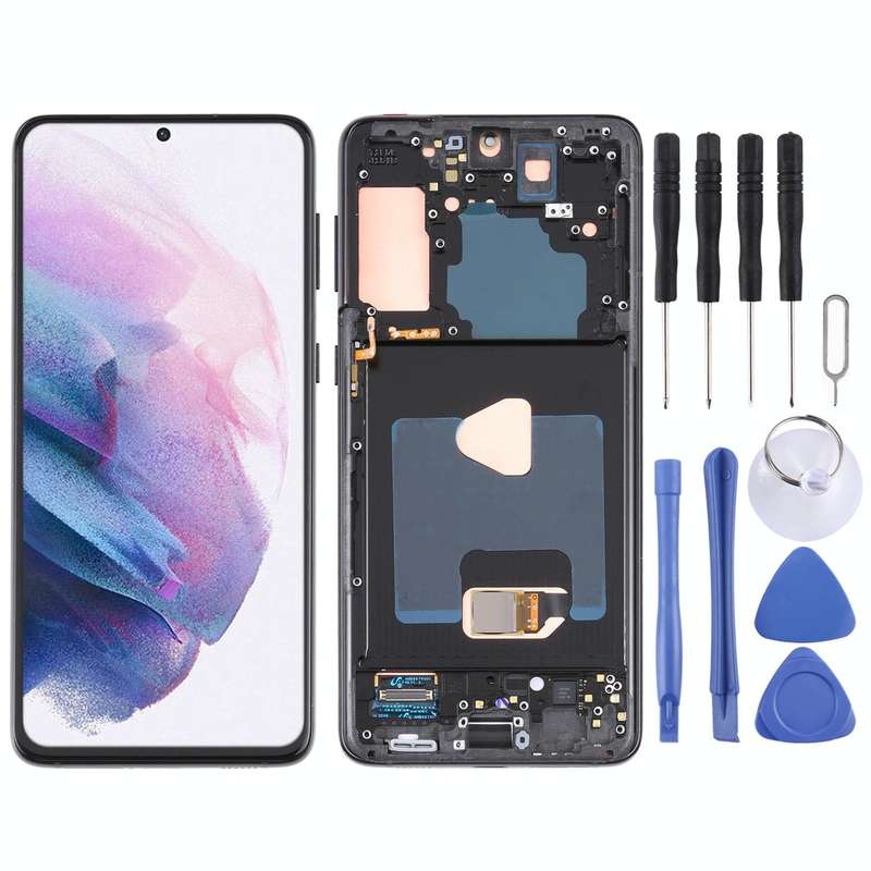 For Samsung Galaxy S21+ 5G SM-G996 Original LCD Screen Digitizer Full Assembly With Frame (Black)