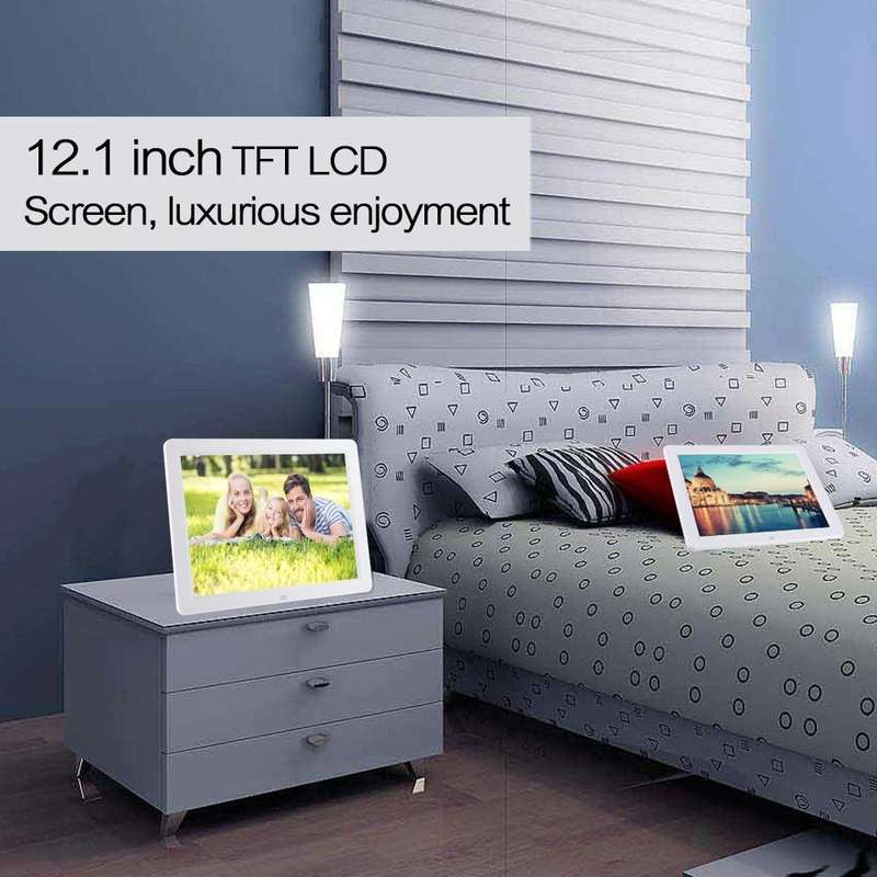 12.0 inch Digital Picture Frame with Remote Control Support SD / MMC / MS Card and USB , White (1...