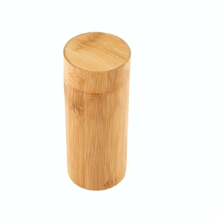 Bamboo Cylinder Glasses Case Bamboo Wooden Sunglasses Case(Primary Color Bamboo)