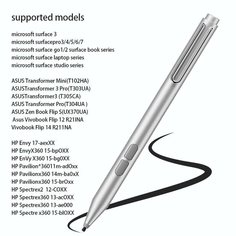 F94S For Microsoft Surface Series Stylus Pen 1024 Pressure Level Electronic Pen(Silver)