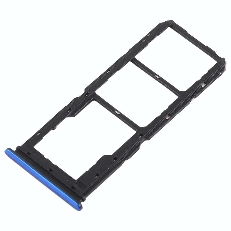 For Vivo Y97 2 x SIM Card Tray + Micro SD Card Tray (Blue)