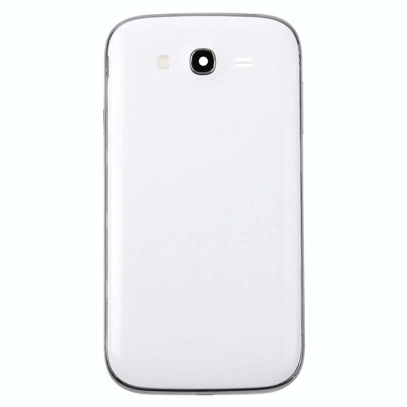 For Galaxy Grand Duos / i9082 Middle Frame Bezel + Battery Back Cover (White)