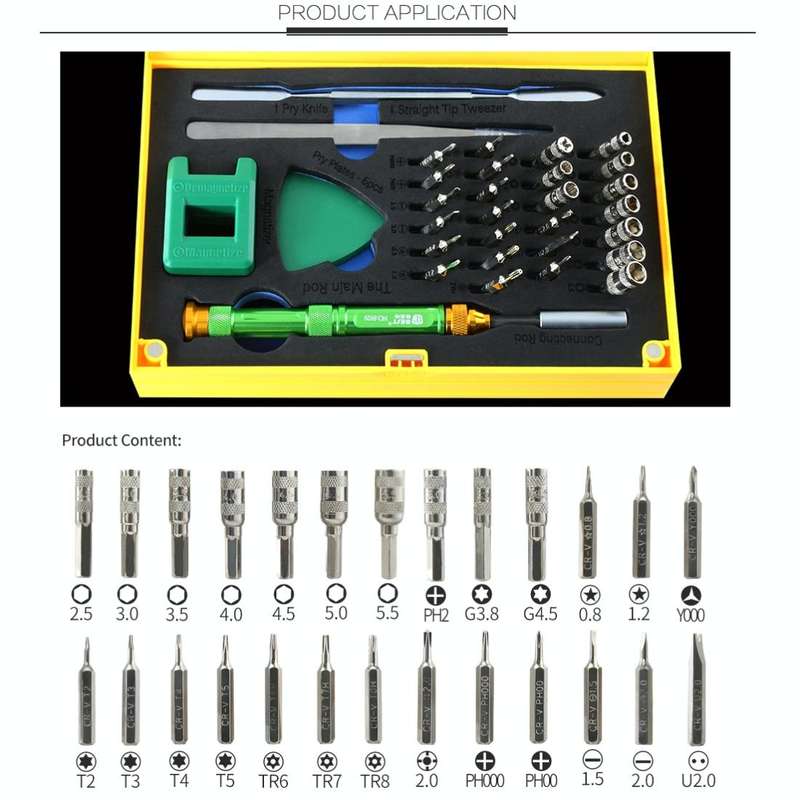 BEST BST-8929 Screwdriver Magnetic Bit Driver Kit 37 in 1 Professional Screwdrivers Set